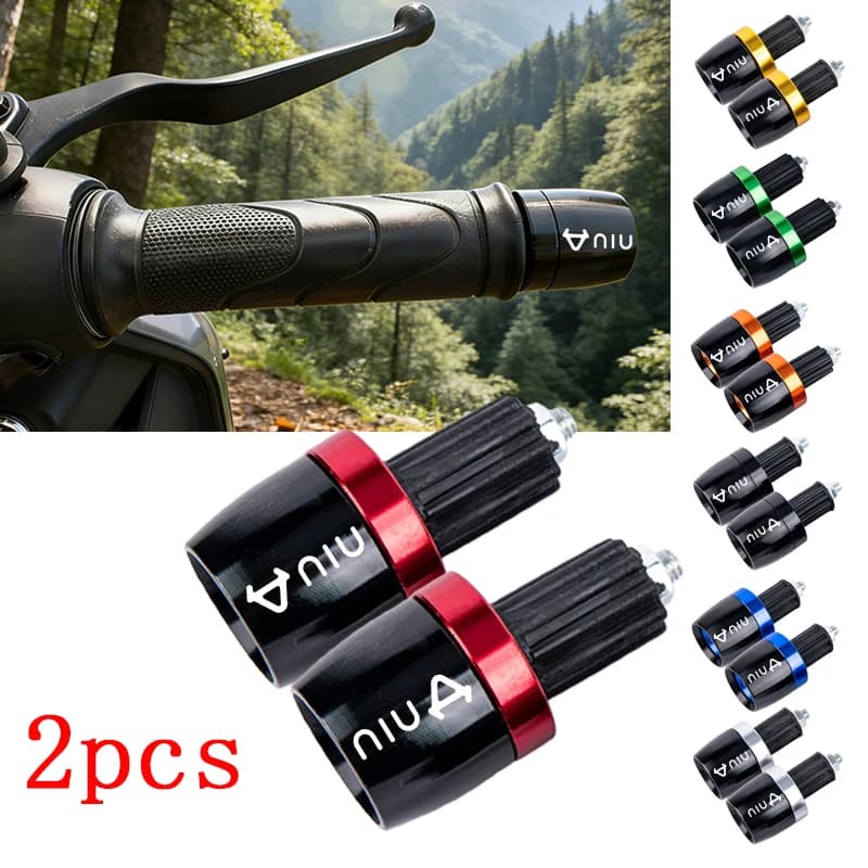 Motorcycle 7/8"22MM Handlebar Grips Handle Bar Cap End Plugs For Niu Kqi3 M Pro M1s Mqi Nqi Gt Gts Pro N1s Uqi N1 U1 U+a U+b