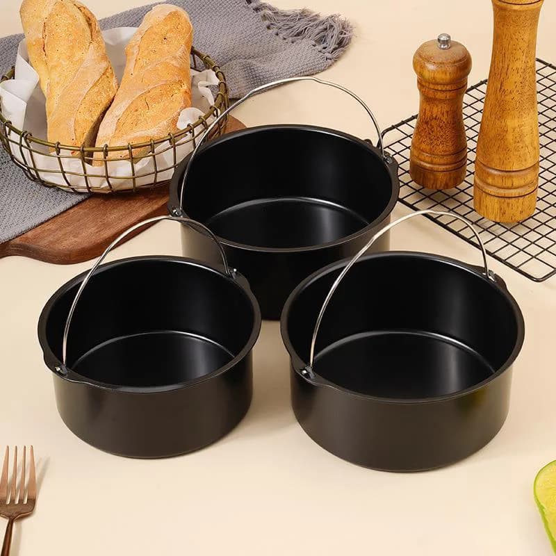 6/7/8 inch oven mold with air frying handle pot oven carbon steel oven basket die for discs for non-stick cakes cooking tool