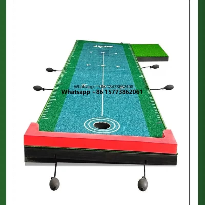Tappetino da Golf Indoor con Ritorno Palla, Attrezzatura Regolabile per Allenamento e Pratica, Tappetino da Putting per Casa e Ufficio