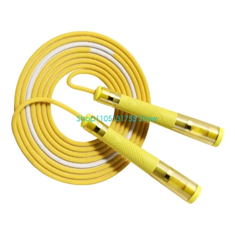 K0EF School Fitness Test Jump Rope with Bearing Design, 2.8m Rope and Textured Grip for Daily Cardio and School Use