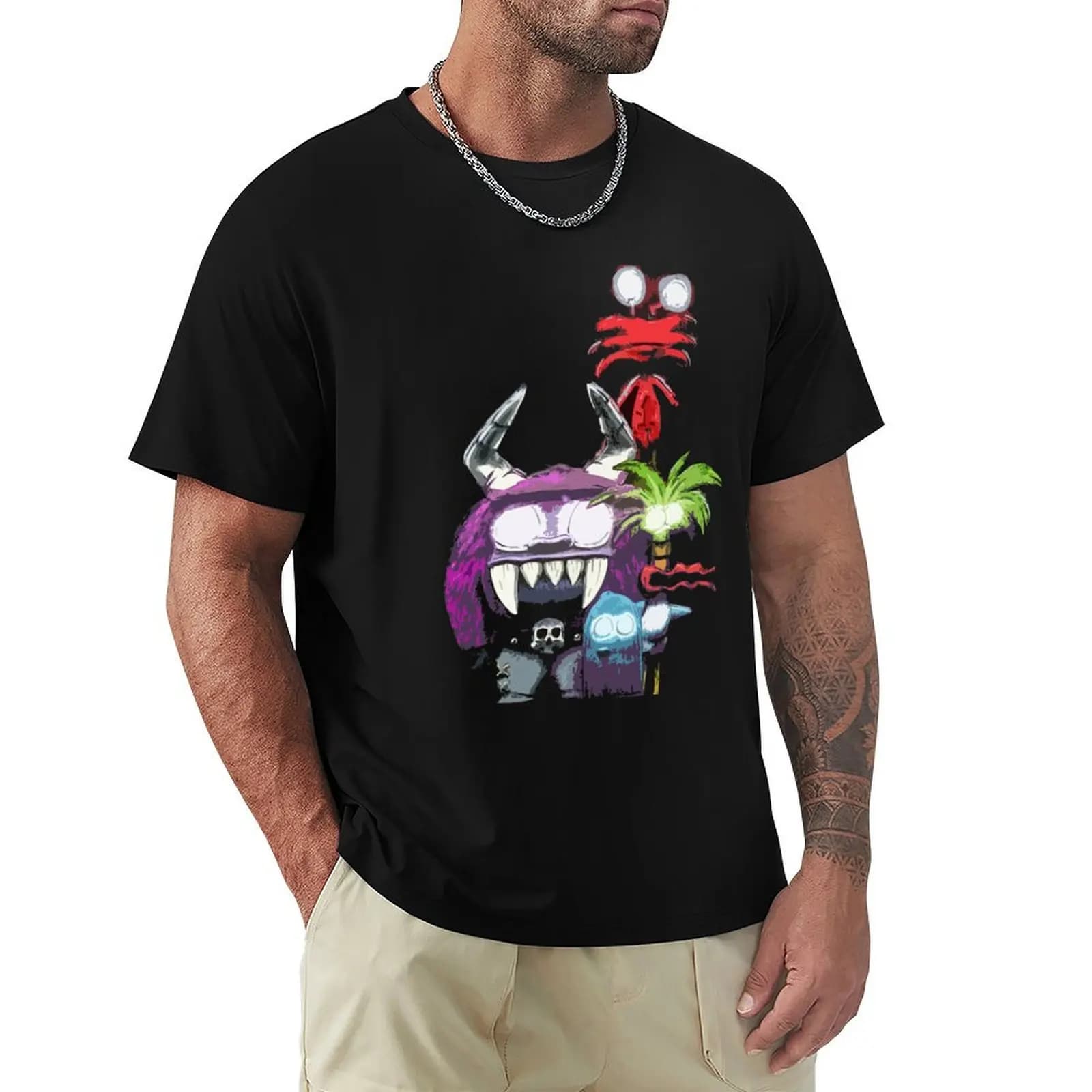 T-shirt Evil Imaginary Friends, maglietta leggera e rinfrescante a maniche corte