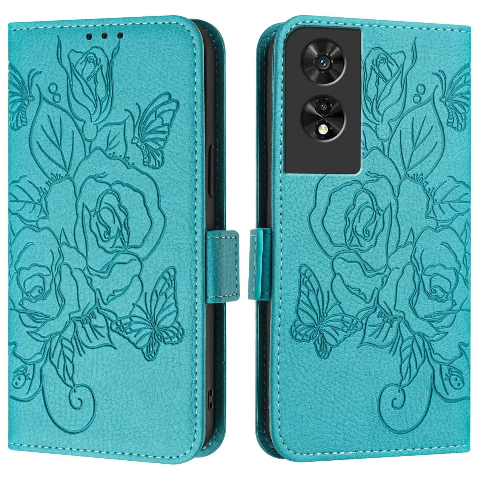 Custodia a Portafoglio Magnetica di Lusso con Blocco RFID per TCL 605 505 503 502 501 405 403 305, Cover per Telefono con Porta Carte