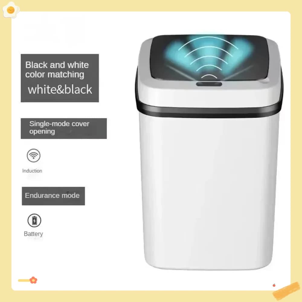 Cestino per rifiuti da bagno 13L con sensore touch 2026, cestino intelligente per WC, cestino per cucina, cestino con sensore smart.