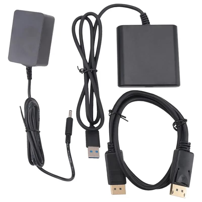 AA60-Adapter Power Kit Displayport Cable PS5 VR2 PC Steam VR Gaming Accessories US Plug