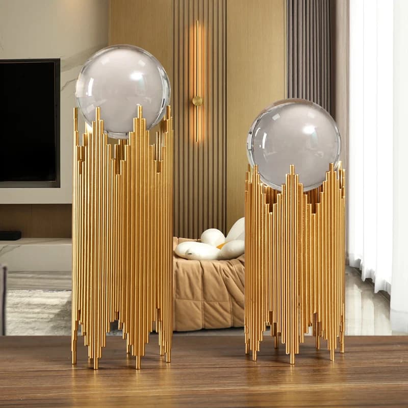 Decorazione della casa Soggiorno Articolo Ornamento per la casa Vetro illuminato Vino Cristallo Libro Tavolo centrale Design moderno di lusso per mobile TV