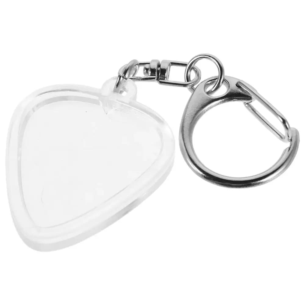 Scatola Trasparente a Forma di Cuore per Collezione di Plettri da Chitarra, Porta Plettri per Chitarristi, Portachiavi Trasparente per Plettri, Custodia per Plettri di Varie Dimensioni