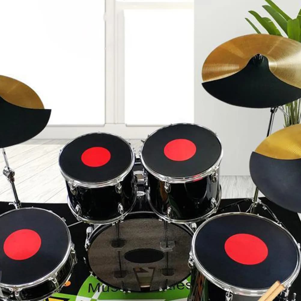 8Pcs Drum Mute Pads Silent Drum Practice Pads Foam Dampeners for Jazz Drummers Home Use Volume Reduction Portable Lightweight