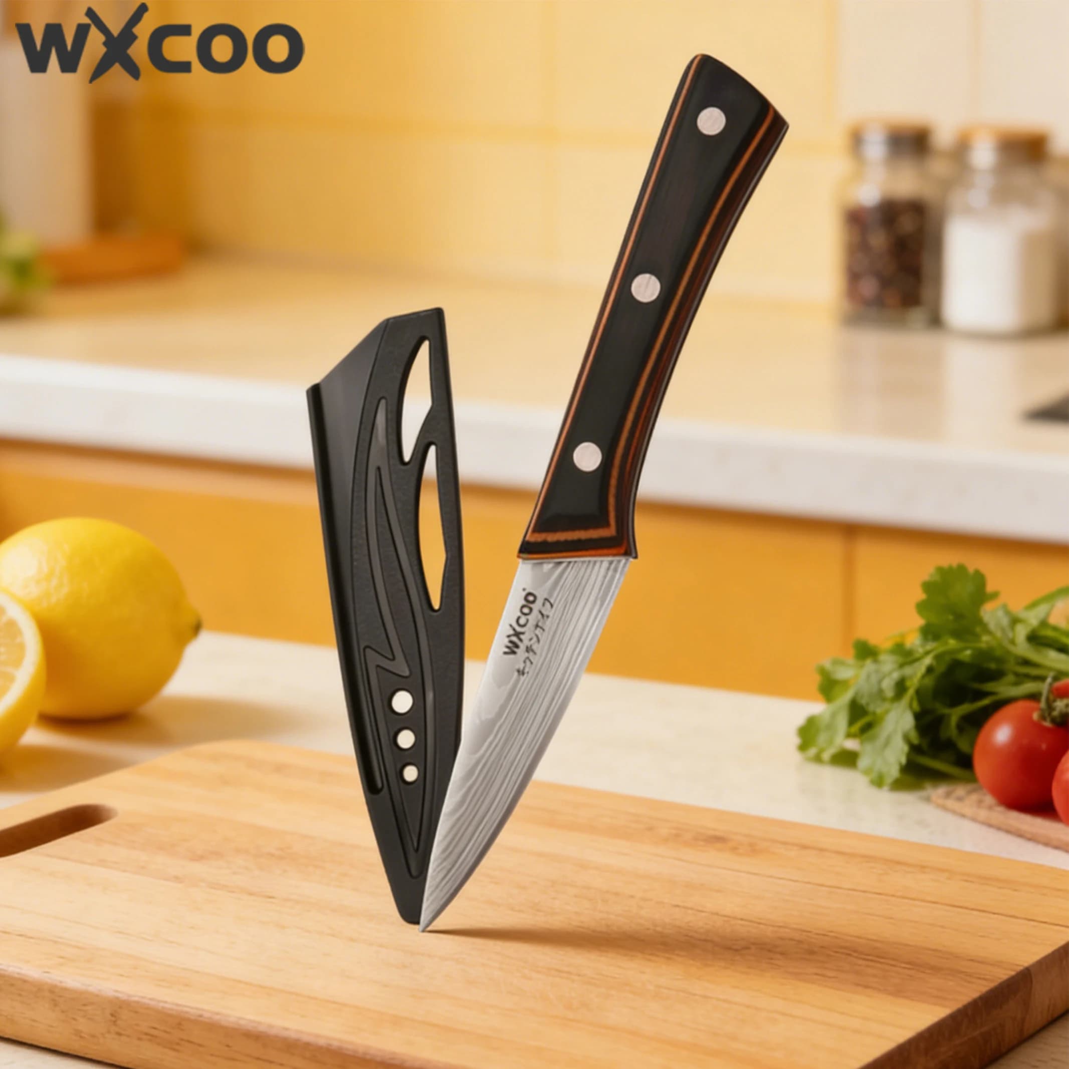 Coltello da Cucina WXCOO per Frutta, Carne e Verdura, in Acciaio Inossidabile, Multiuso per Sbucciare, Accessori da Cucina