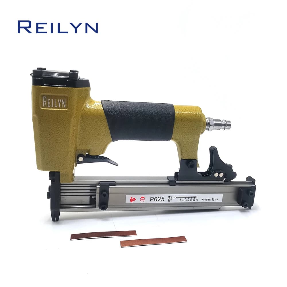 Reilyn P625 Air Brad Cucitrice 23Ga Piccola chiodatrice pneumatica con perno 10-25mm Pistola sparachiodi di finitura per il fissaggio del pavimento del telaio dei mobili in sughero