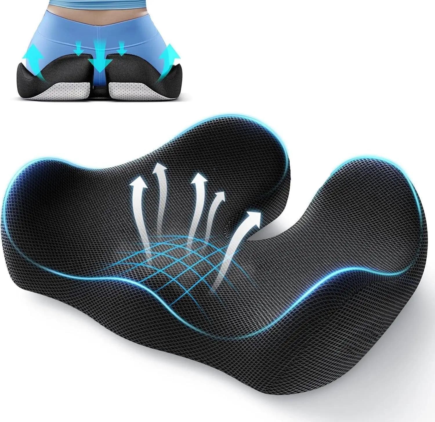 Cuscino sedile ergonomico in memory foam 2025 Nuovo comodo cuscino sedile - Memory Foam Relief per schienale e cuscino per sedia coccige
