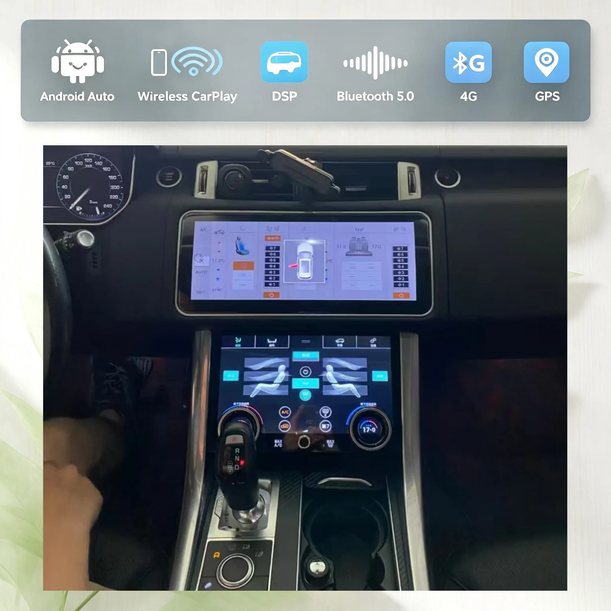 Flip Screen For Land Rover Range Rover Vogue L405 Sport L494 2013-2023 Dual System Car Radio Multimedia Player GPS Stereo BT5.0