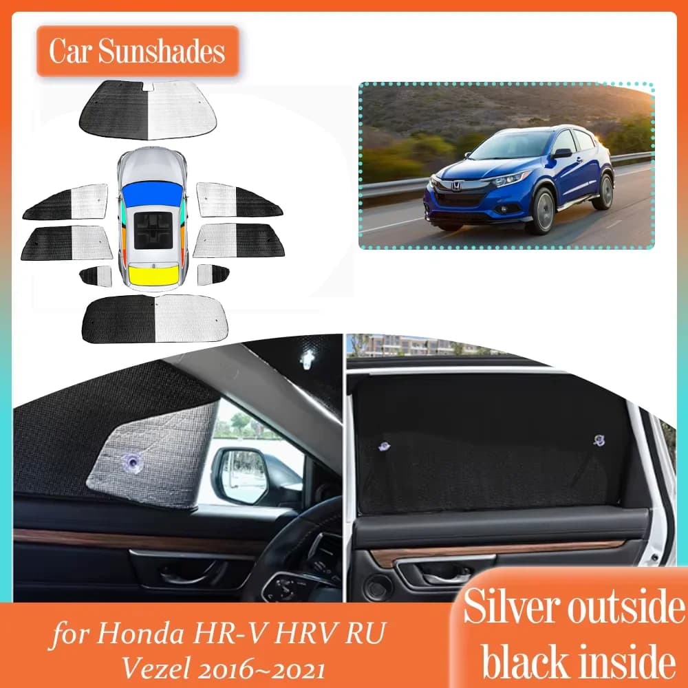 Car SunShade for Honda HR-V HRV RU Vezel 2016~2021 2017 Roof Windows Sun Visor Windshield Curtain Cover Sunroof Part Accessories