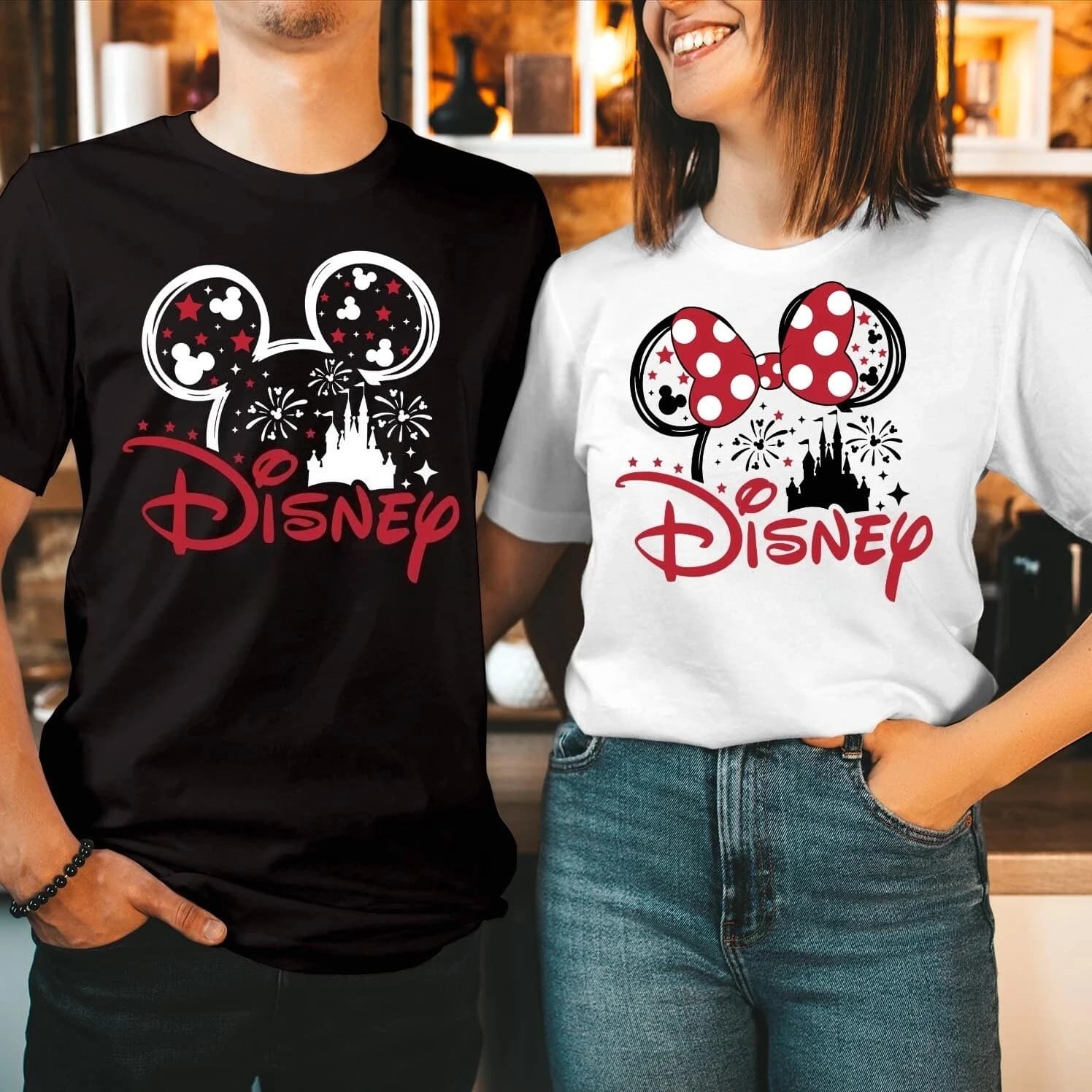 2026 Disney Family Vacation Trip Mickey Minnie Men's T Shirt Streetwear Casual Oversize Loose Spring Summer Top Women Cotton Tee