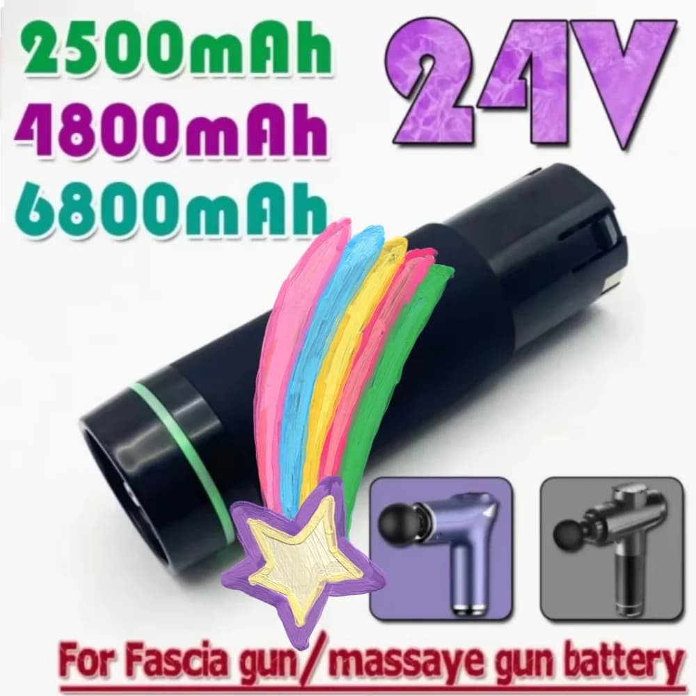 24V 2500mAh rechargeable battery for massage gun, replacement power source for Theragun Recovery