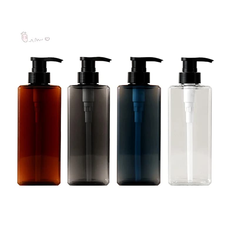[TW] Dispenser di sapone quadrato da 500 ml ricaricabile per shampoo doccia gel bagno porta bottiglia con pompa vuota da viaggio portatile