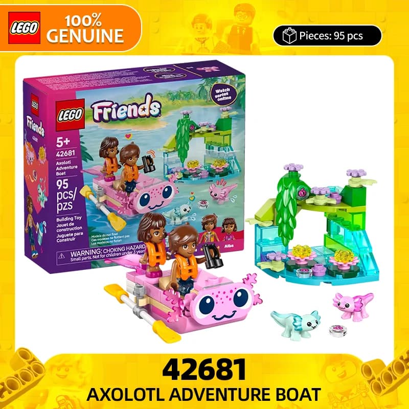 LEGO Building Blocks Friends Series 42681: nave da esplorazione per trovare salamandra americana, regalo giocattolo da costruzione puzzle per bambini