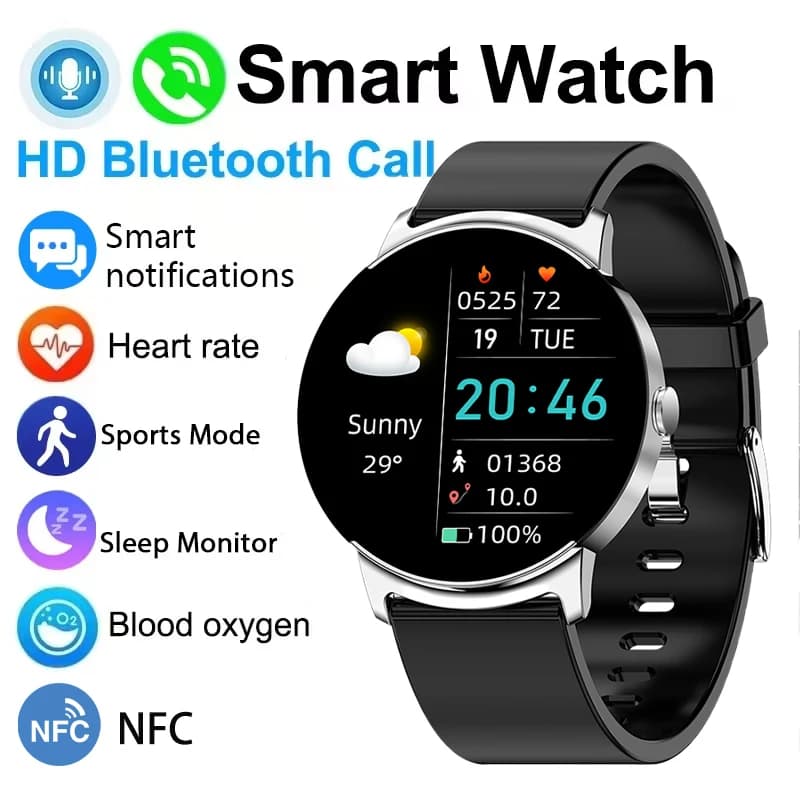 GEJIAN Smartwatch Men's 1.32 Inch 360*360 Heart Rate Blood Pressure Monitoring Blood Oxygen Calling Bluetooth IP68 Women's Smartwatch