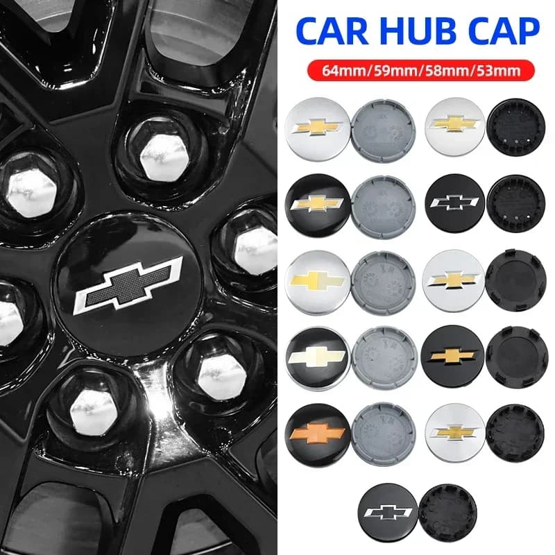 53mm 58mm 59mm 64mm Auto Wheel Center Hub Cap Cover Wall decal For Chevrolet Colorado Cruze Spark Captiva Malibu Trax Aveo Camaro