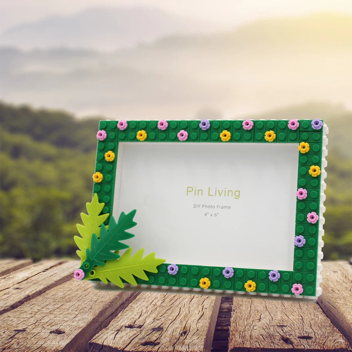 1pc Decor Photo Frame,Simple Green Color Block cornice fai da te per la decorazione domestica