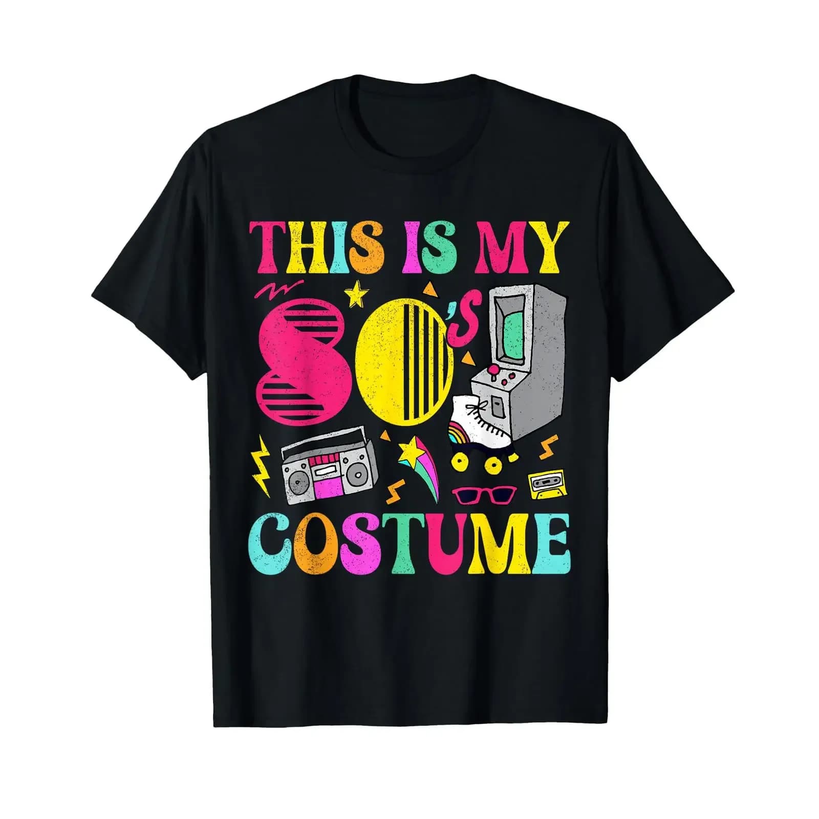 Vintage 80s Vibes Costume Nostalgia 1980s Fashion Cassette T Shirt vintage Washed Breathable Unisex Top For Everyday Wear