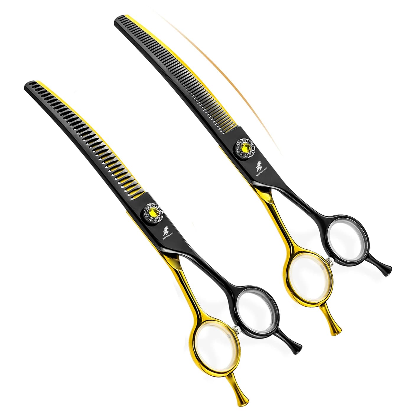 Forbici per toelettatura cani Giappone Acciaio 7 "Ciseaux professionali per animali domestici Forbici per assottigliamento curve per toelettatore Piega Dropshipping