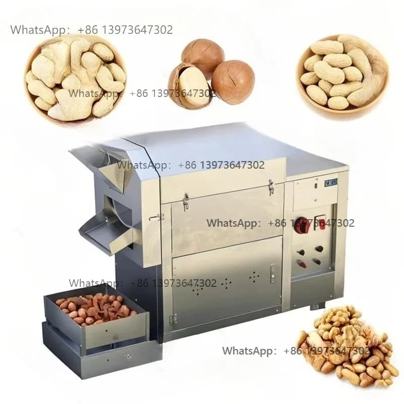 Heating Coffee Bean Roasting Machine Grain Sesame Spice Roaster Leaf Frying Equipment