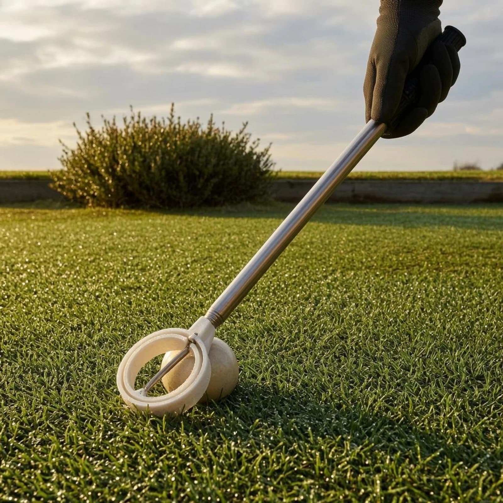Telescopic Golf Ball Retriever Ribbed Grip Retrieval Tool Sports Gear Heavy-Duty for Driving Range