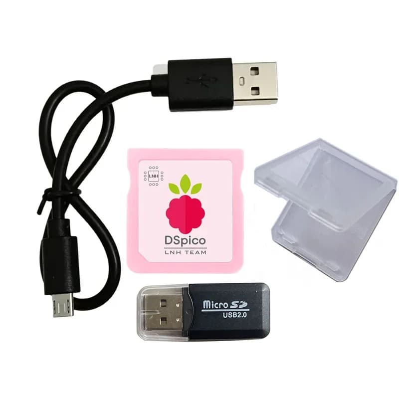 New pink Cart for ALL DS/DSi/3DS/2DS Handheld Game Console DSPico DS Pico Includes a card reader and a cable and plastic case