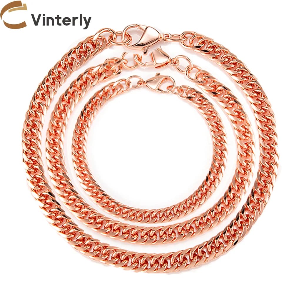 Braccialetti in rame puro per uomo donna catena cubana regolabile chiusura a moschettone larghezza 6 mm antigraffio maschio gioielli da 7-10,5 pollici