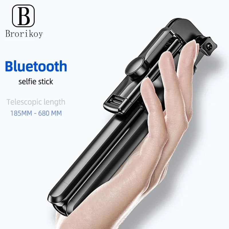 Treppiede portatile per cellulare Selfie Stick con telecomando telescopico telefono Bluetooth Stick per Huawei iPhone 13 Android