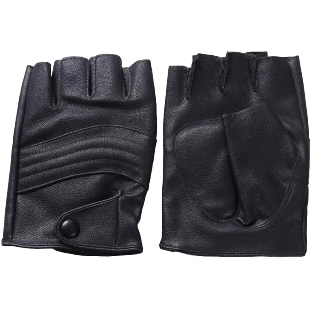 1Pair Fingerless Cycling Gloves Lightweight Breathable Gym Workout Gloves Anti-Slip for Men Motorbike Fitness Training