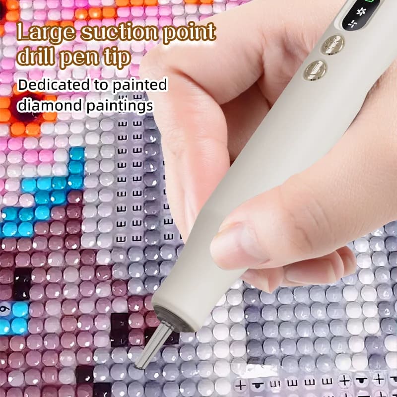 Wireless Diamond Art Pen Adjustable Speed Modes Wax-Free Tool for Faster & Precise DIY Rhinestone Painting Rechargeable