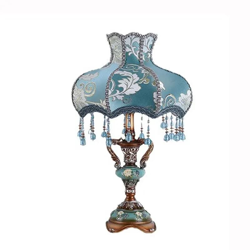 Lampada da Tavolo in Stile Europeo, Lampada da Comodino per Camera da Letto, Lampada da Scrivania Creativa di Lusso per Soggiorno e Ufficio, Lampada Notturna Moderna in Stile Americano