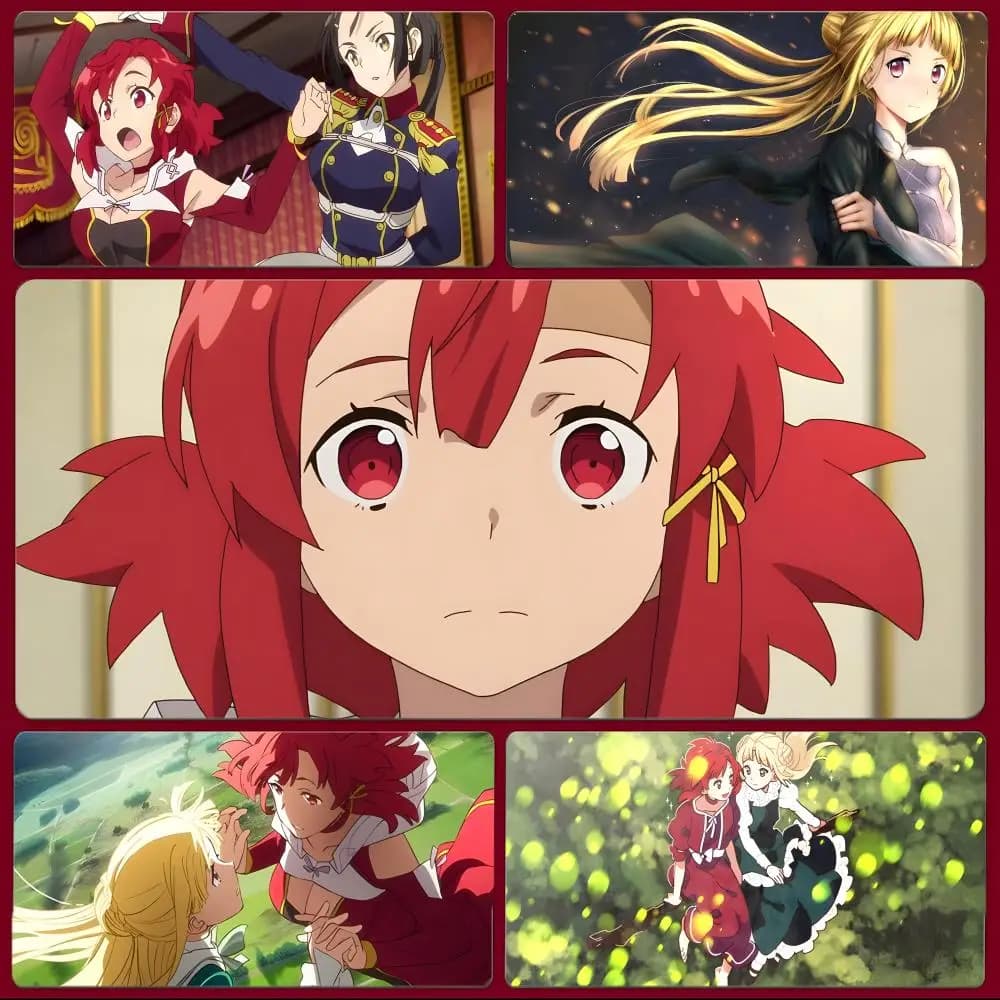 Tappetino per mouse anime storico I-Izetta the Last Witch, tappetino per mouse da gioco di grandi dimensioni con bordi cuciti, tappetino da scrivania ispessito per PC