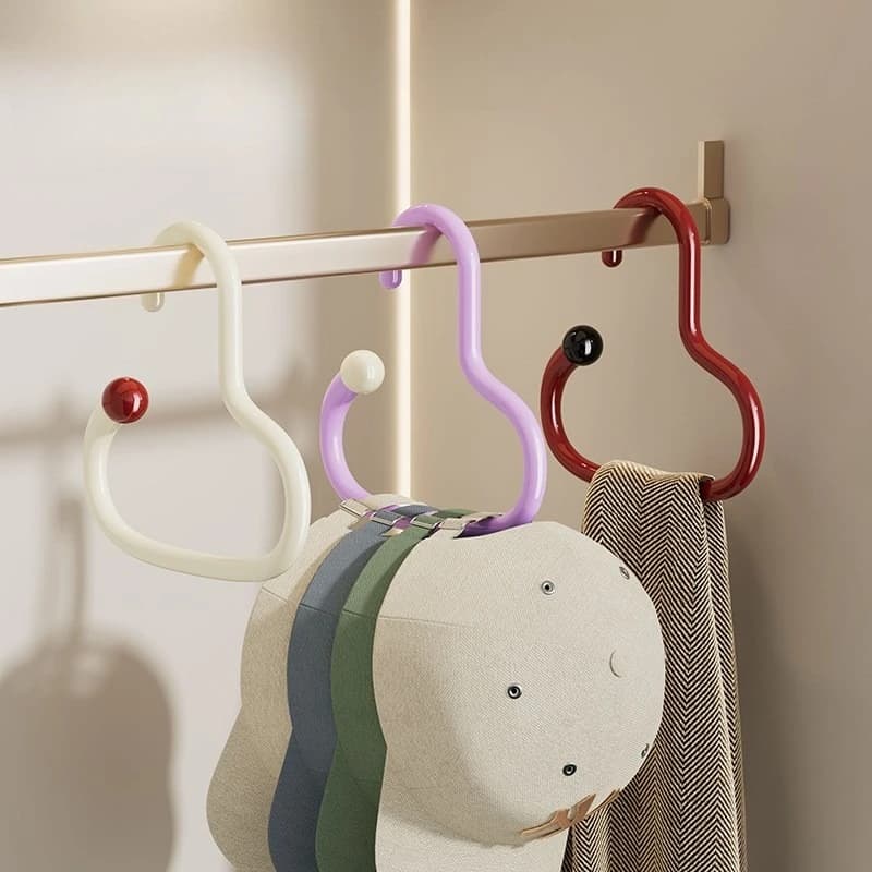 Multifunctional hook for 1/3 pieces, suitable for storing scarves and ties in the bedroom