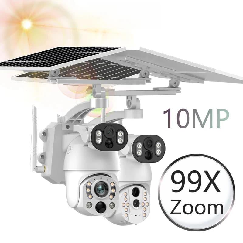 Wistino Telecamera di Sicurezza 10MP con Zoom Ottico 99X, Rilevamento Movimento e Tracciamento Automatico, Scheda SIM 4G