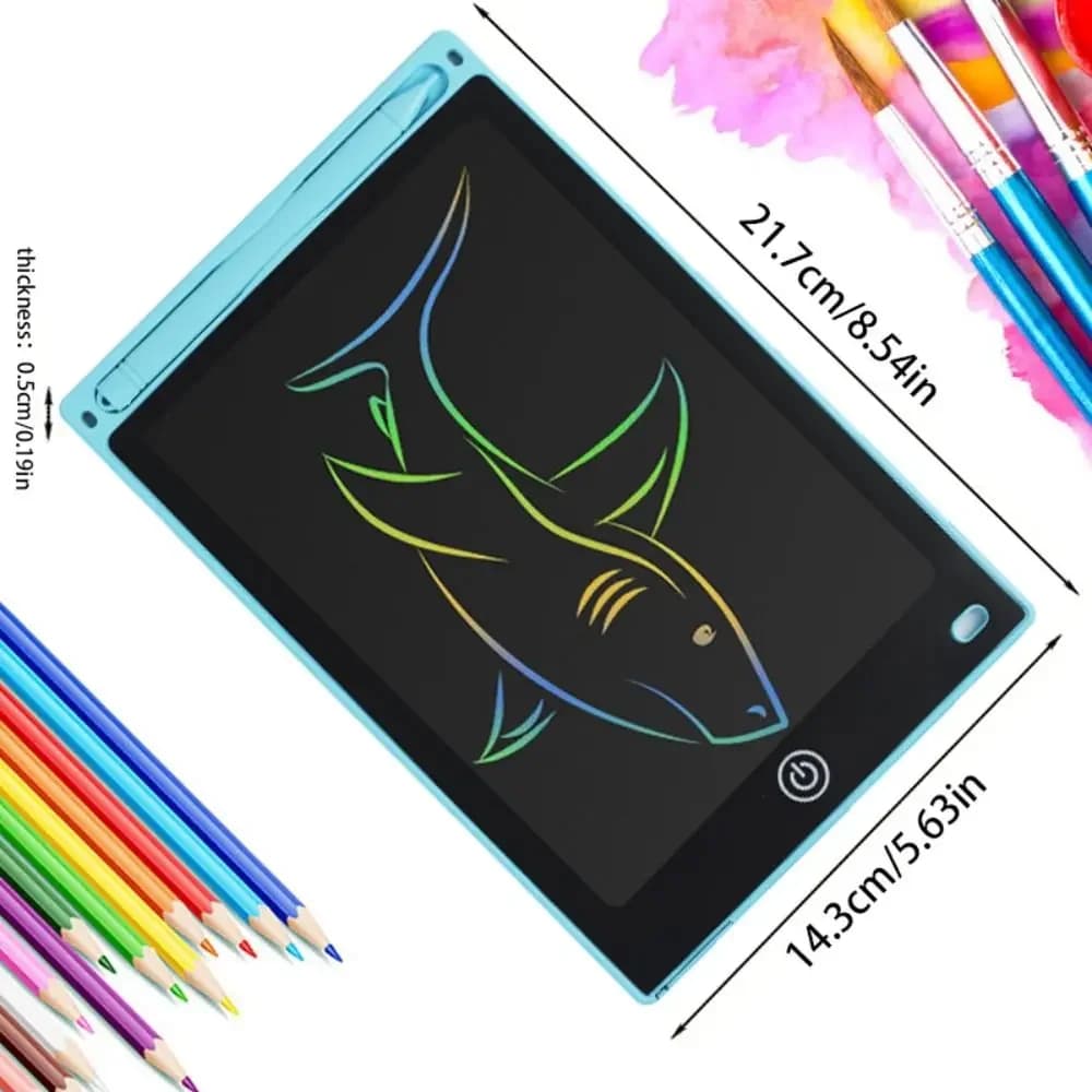 Tavoletta da disegno LCD da 8,5 pollici Tavoletta da scrittura LCD cancellabile portatile con batteria Tavoletta elettronica con schermo colorato