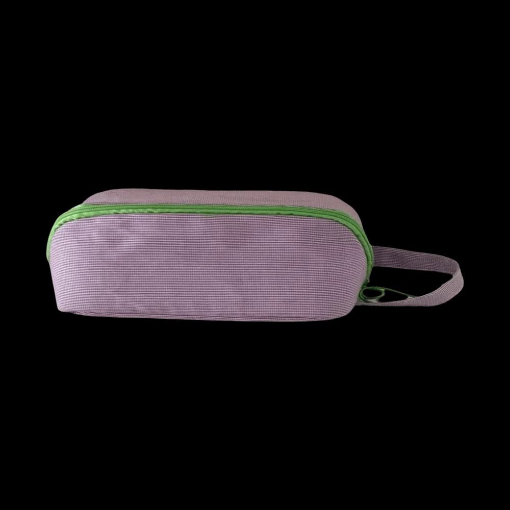 Pillow Shaped Travel Cosmetic Bag Multi-functional Plaid Checkered Makeup Organizer Bag Large Capacity Large Opening Makeup Bag