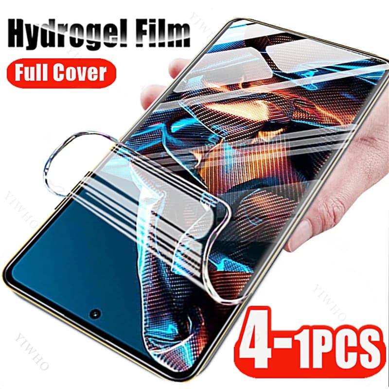 4-1pcs per Xiaomi Poco M5s M5 M4 M3 X5 X4 X3 Pro GT NFC 5G Protezione Dello Schermo HD Idrogel Pellicola per Xiaomi Poko X5Pro C 40 50 51 55