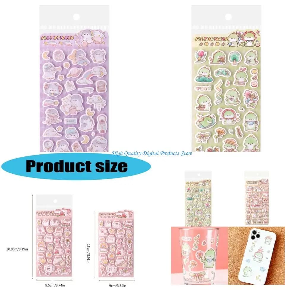 U2JE Adorabile adesivo in carta feltro Adesivo per scrapbooking per notebook Journal Planner