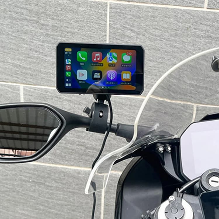 CHIGEE AIO-5 Play Carplayer, Motorbike screen with Carplay, Double Dash Cam with Wifi
