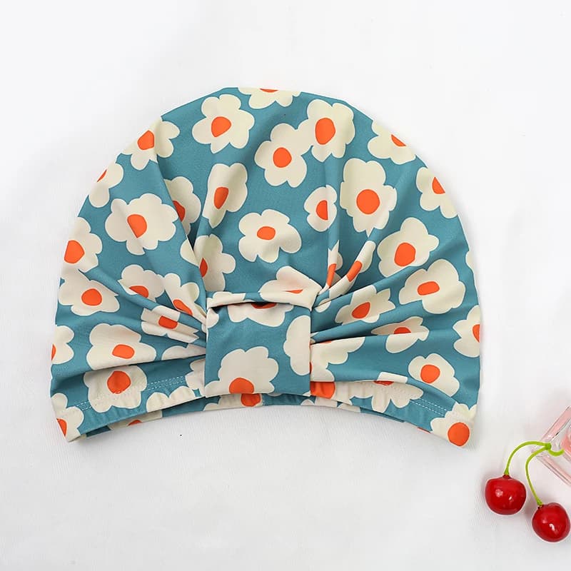 Comfortable and Large Size Elastic Fabric Swimwear for Women with Long Hair, Special Design for Slinging Face and Protecting Eyelets