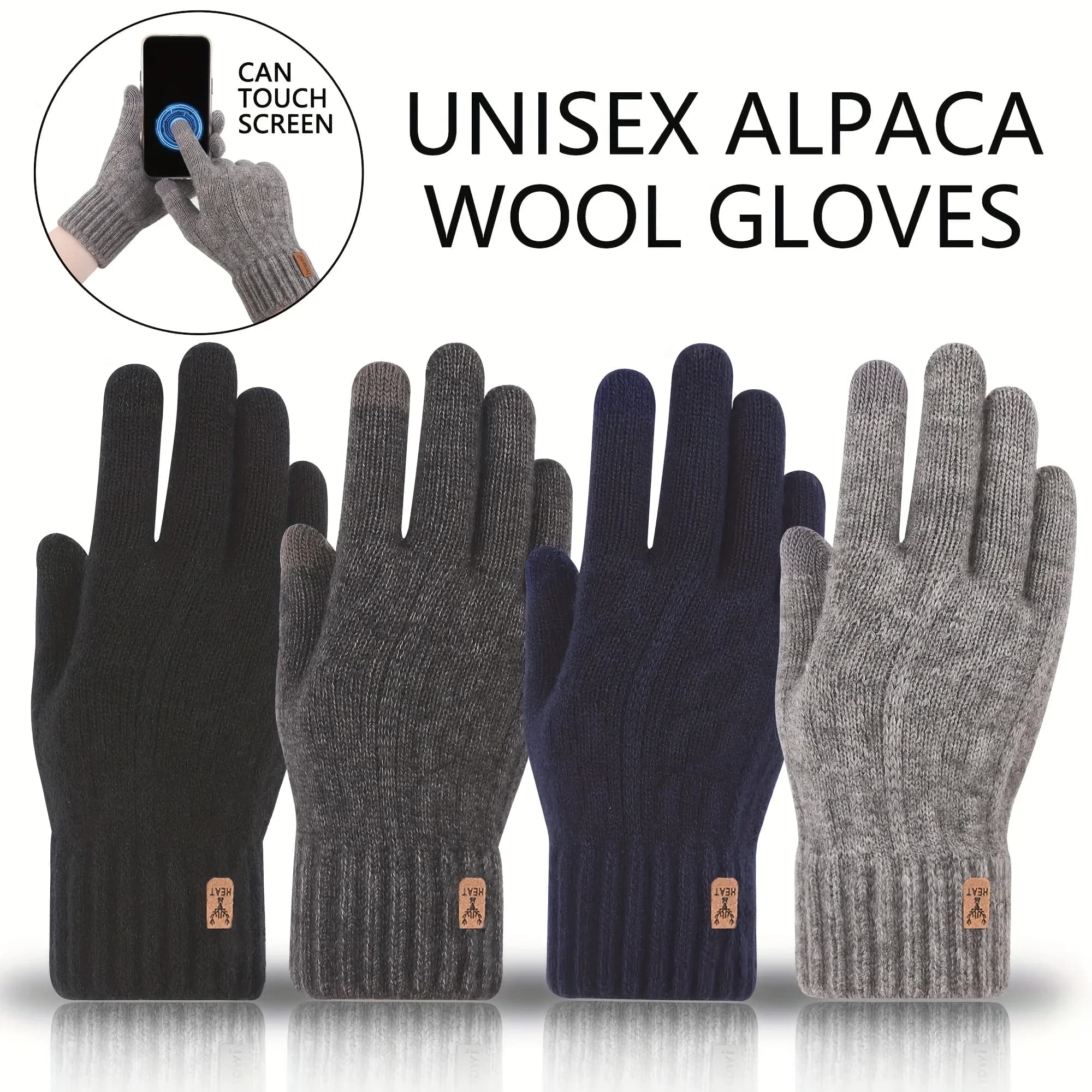 Touchscreen Gloves Are Warm and Thick in Winter, Suitable for Outdoor Sports Such As Cycling, Skiing, Hiking, and Mountaineering