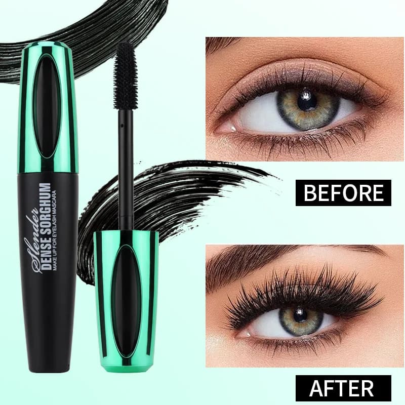 Natural Ribbed Mascara Super Long Modeling Mirror Non-burring Waterproof 3D Brush Long-Term Makeup for Beauty Cosmetic Eyes