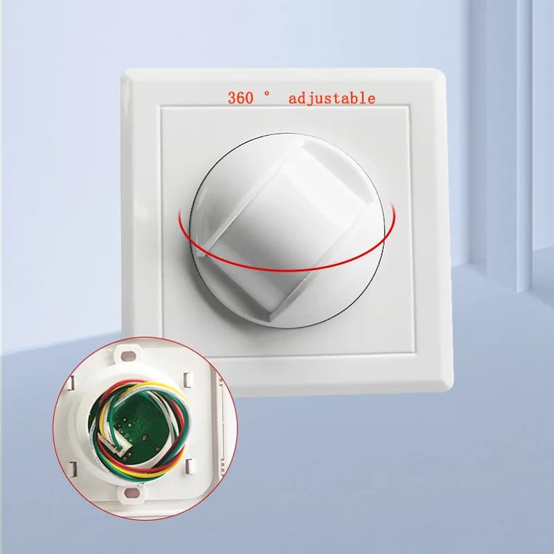 86 scatole Rilevamento intrusione incorporato Tenda da soffitto cablata Rivelatore a infrarossi Movimento del corpo umano Allarme plug-in per porte e finestre