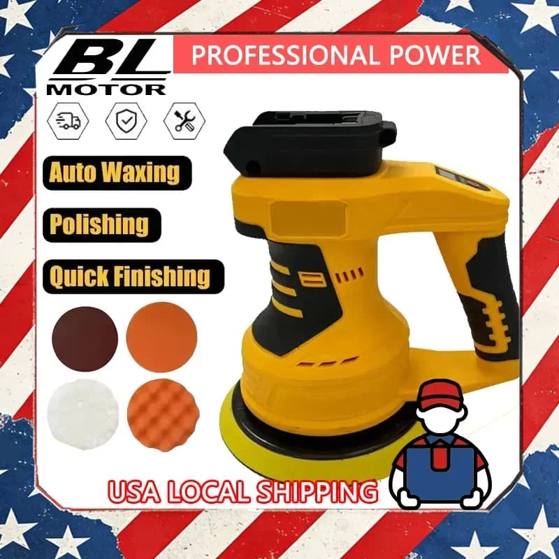 Fit Dewalt Cordless Car Polisher 8 Gears Adjustable Auto Electric Waxing Sanding Sealing Glaze Tool Rechargeable Polisher Tool