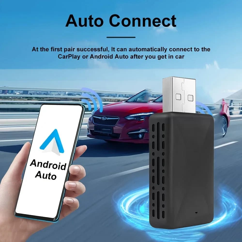 NEW Wireless CarPlay Adapter Android Auto, Mini Box Intelligent Plug and Play, Universal Connection for Nissan