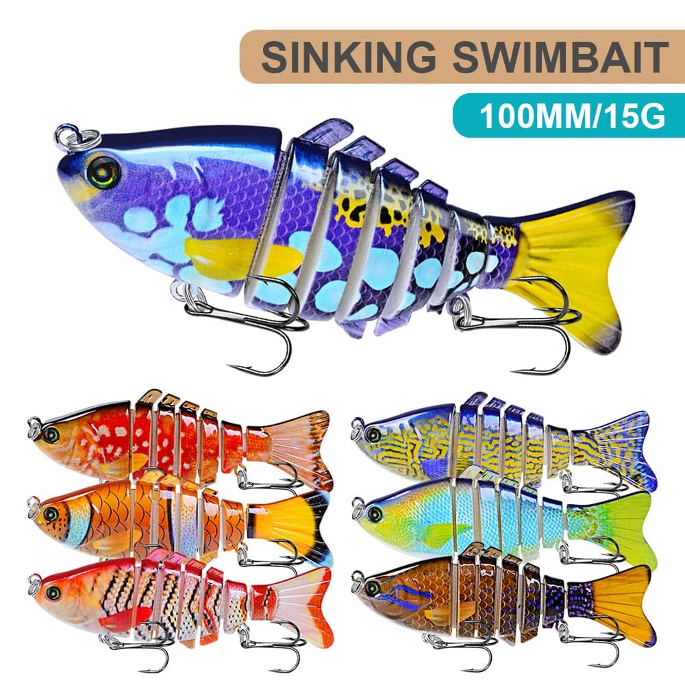 10cm 15g esche da pesca affondamento Swimbait Wobbler artificiale Hard Bait Joint Bait accessori per la pesca Lure Pike Bass Decoy DJY102
