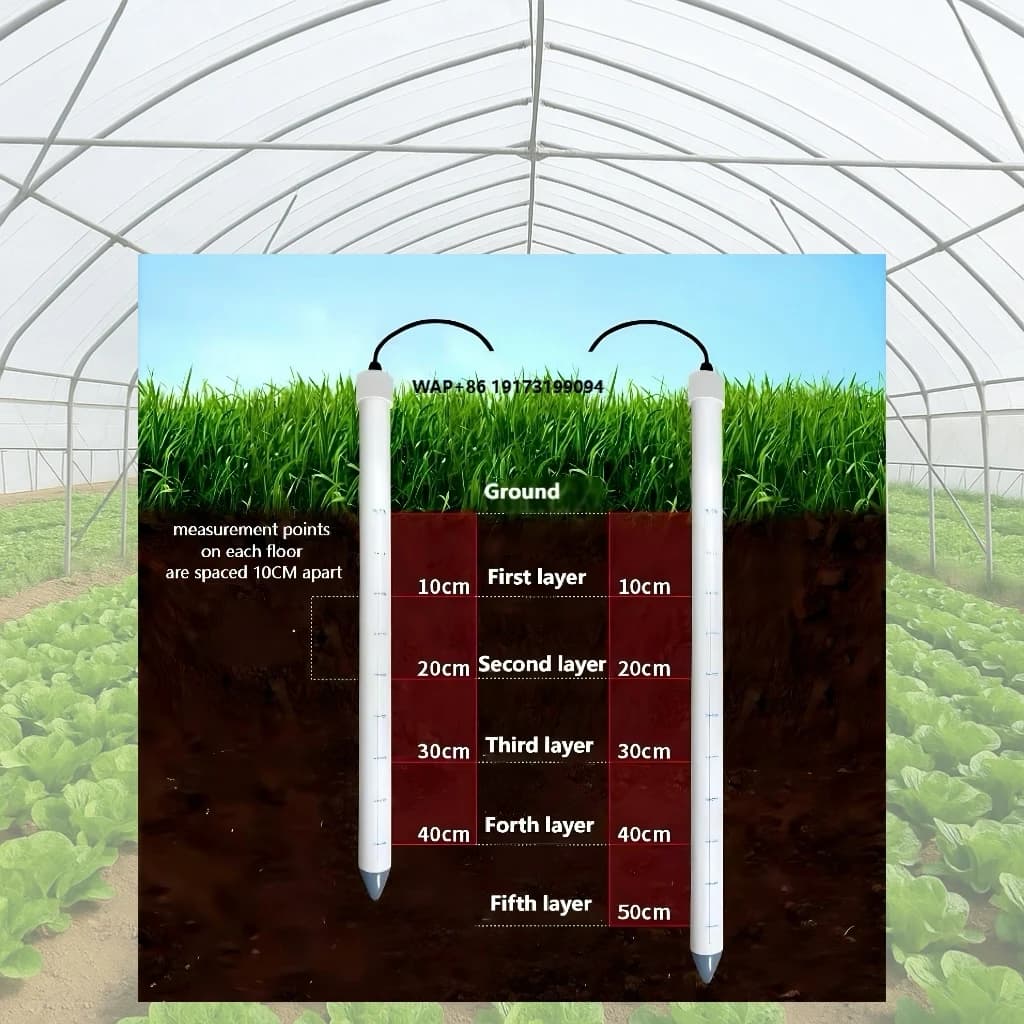 Precision Agriculture Remote NPK EC Temperature Humidity Salinity pH Device for Farmland Irrigation Soil Moisture Sensor