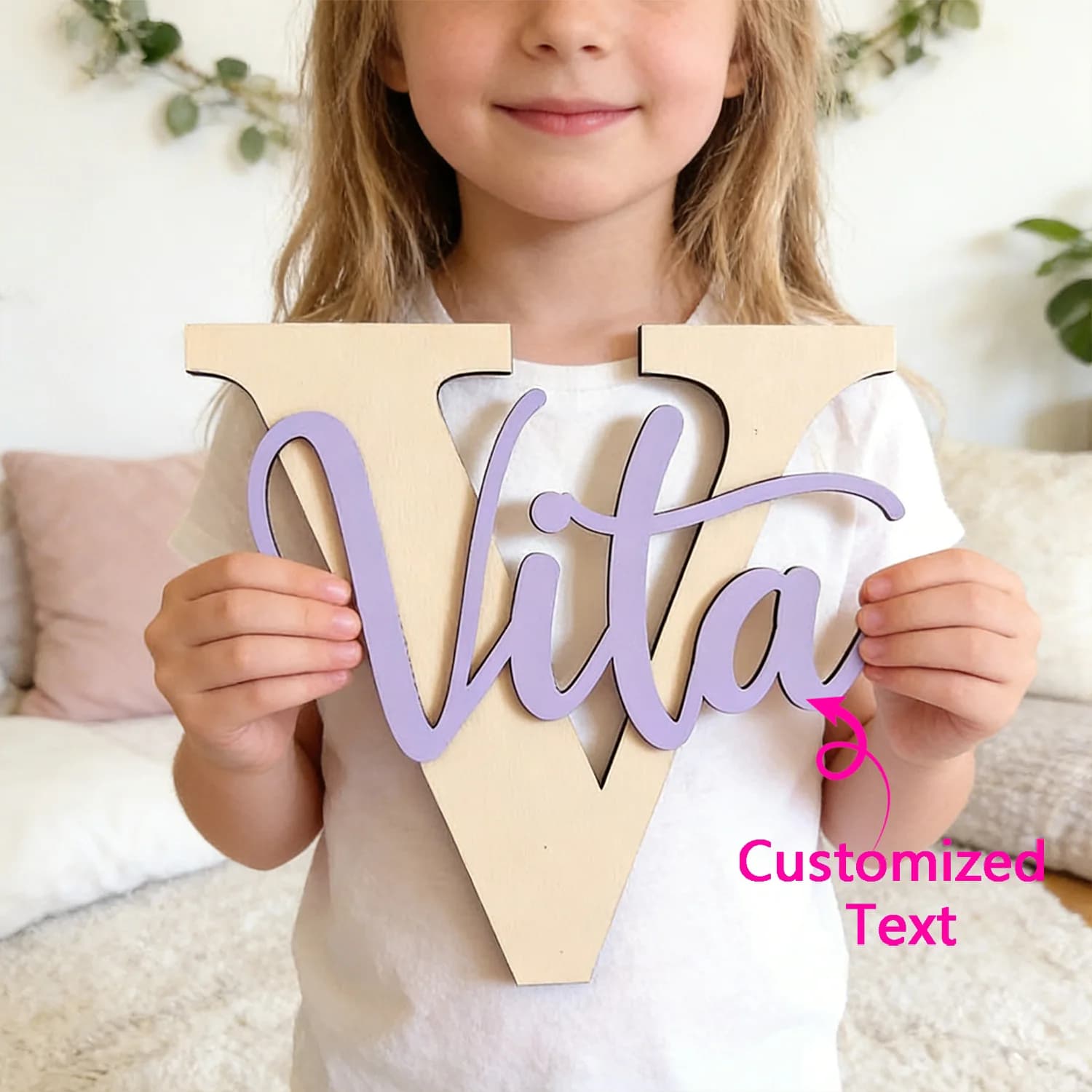 1pc Double-layer Wooden Surname Brand, Wall Decoration, Customized Gift, Suitable for Parties, Weddings, and Special Occasions